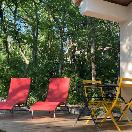 Le Mazet, Studio Avec Terrasse Et Acces Piscine Saint Alban Auriolles Exterior photo